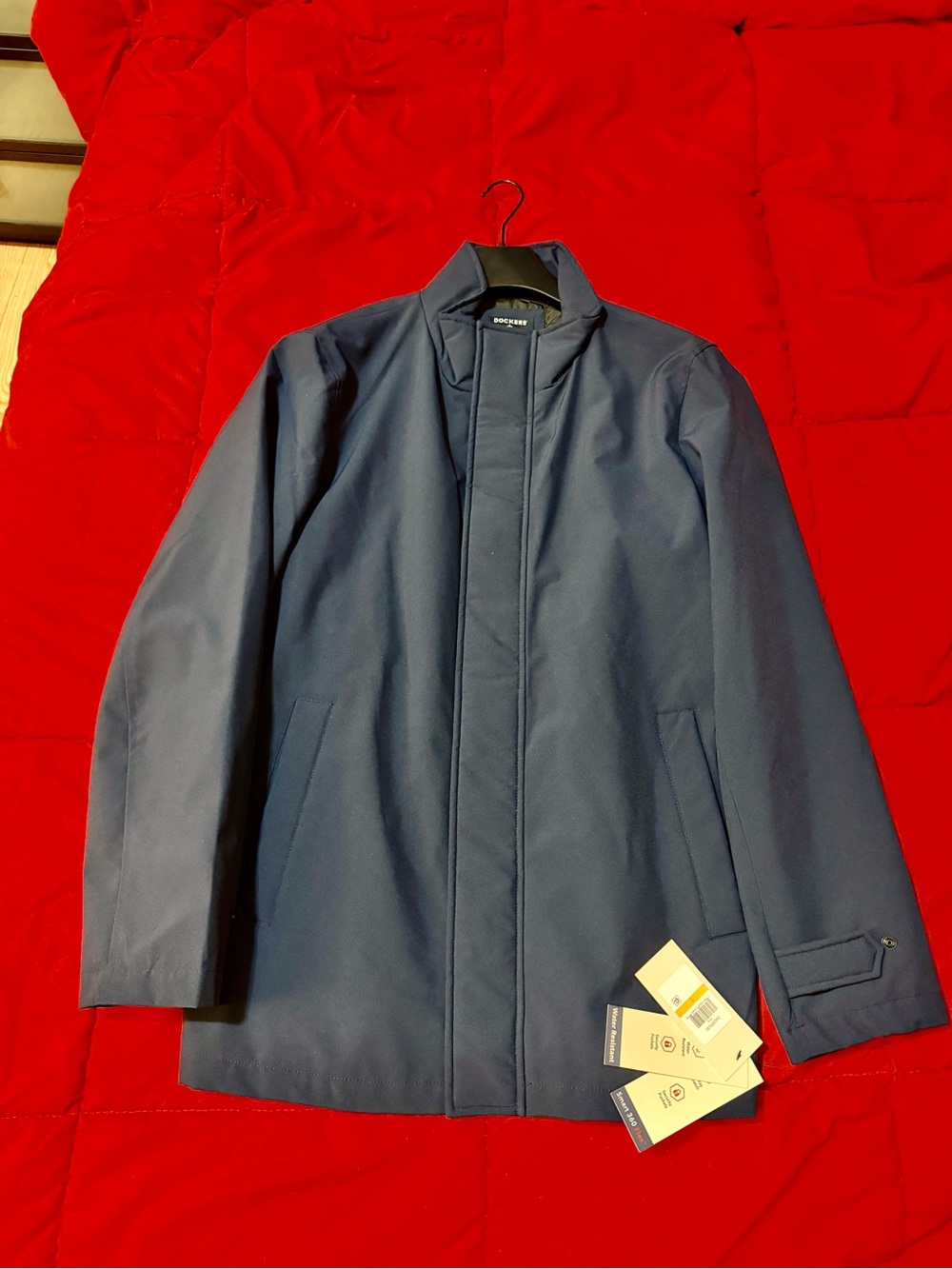 Dockers Men's Navy Trench Coat